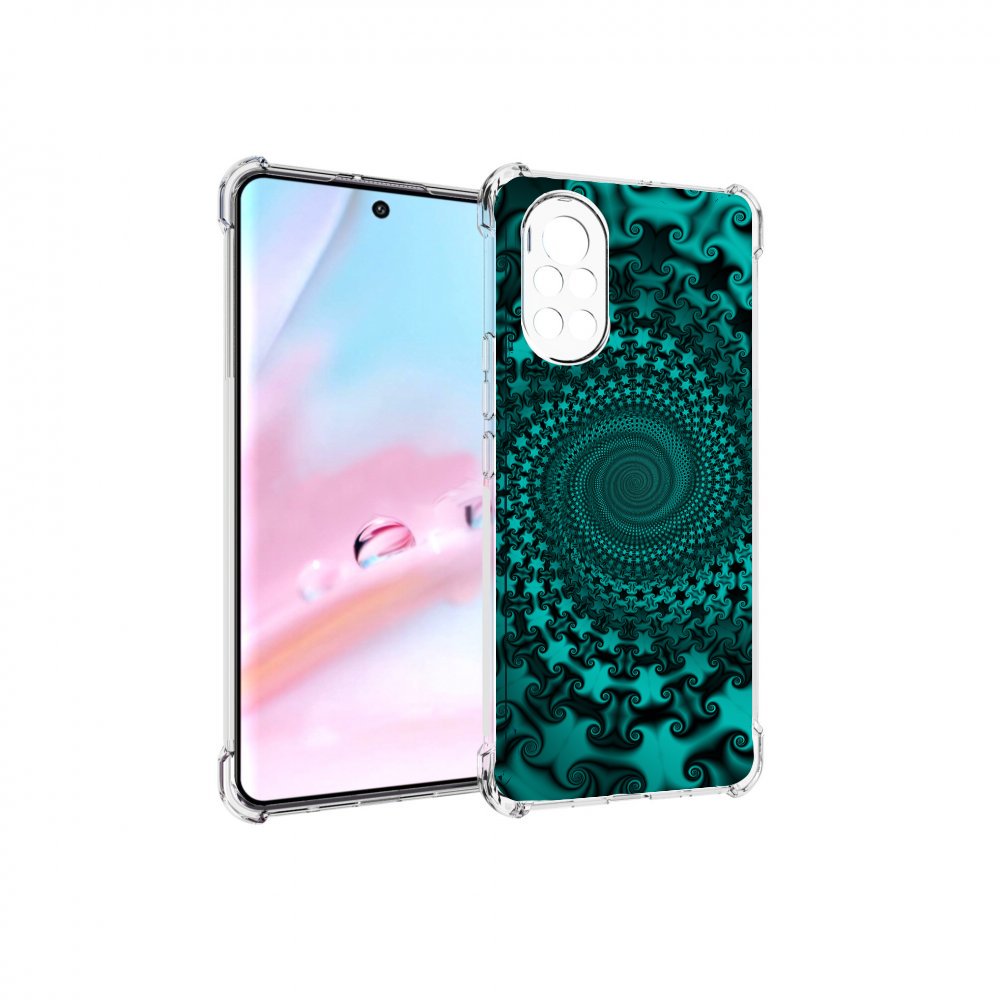 

Чехол MyPads зеленый-гипноз для Huawei Nova 8 (ANG-LX1), Прозрачный, Tocco