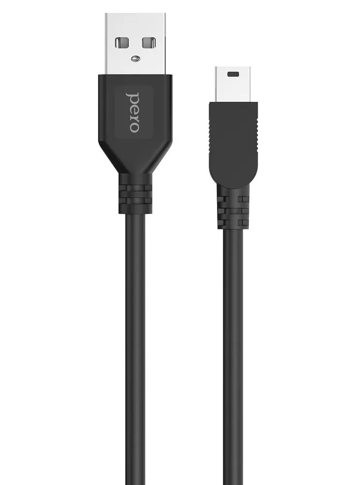 

Дата-кабель PERO DC-09 mini-USB, 1m, черный