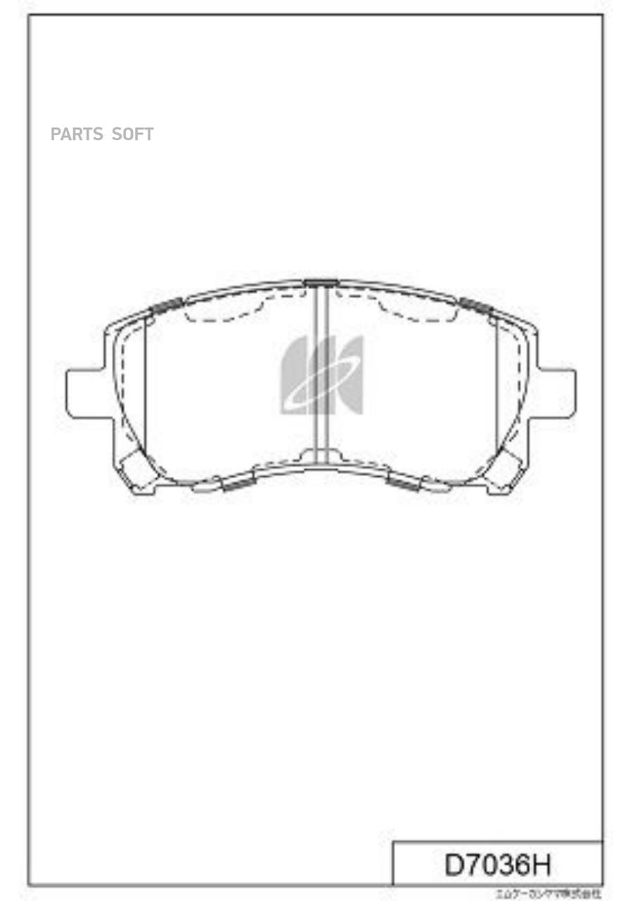 

Колодки Торм. Дисковые Пер. Subaru Impreza, Legacy, Forester 98- D7036h Kashiyama D70