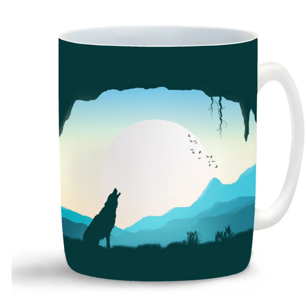 

Кружка CoolPodarok Волк силуэт