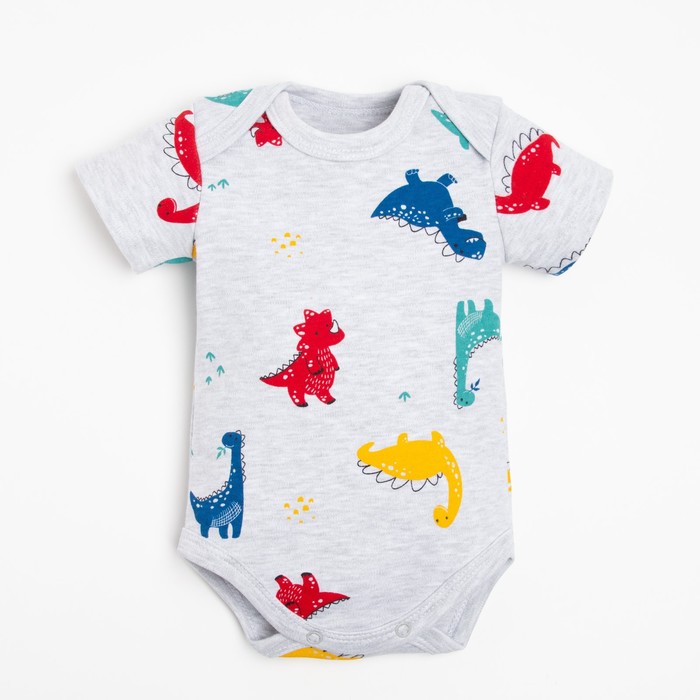 

Боди детское Крошка Я Р00000028, серый, 80, Крошка Я Dino