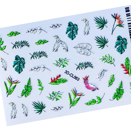 

Набор, Anna Tkacheva, 3D-стикер CL №063 «Веточки. Листья», 2 шт., Разноцветный