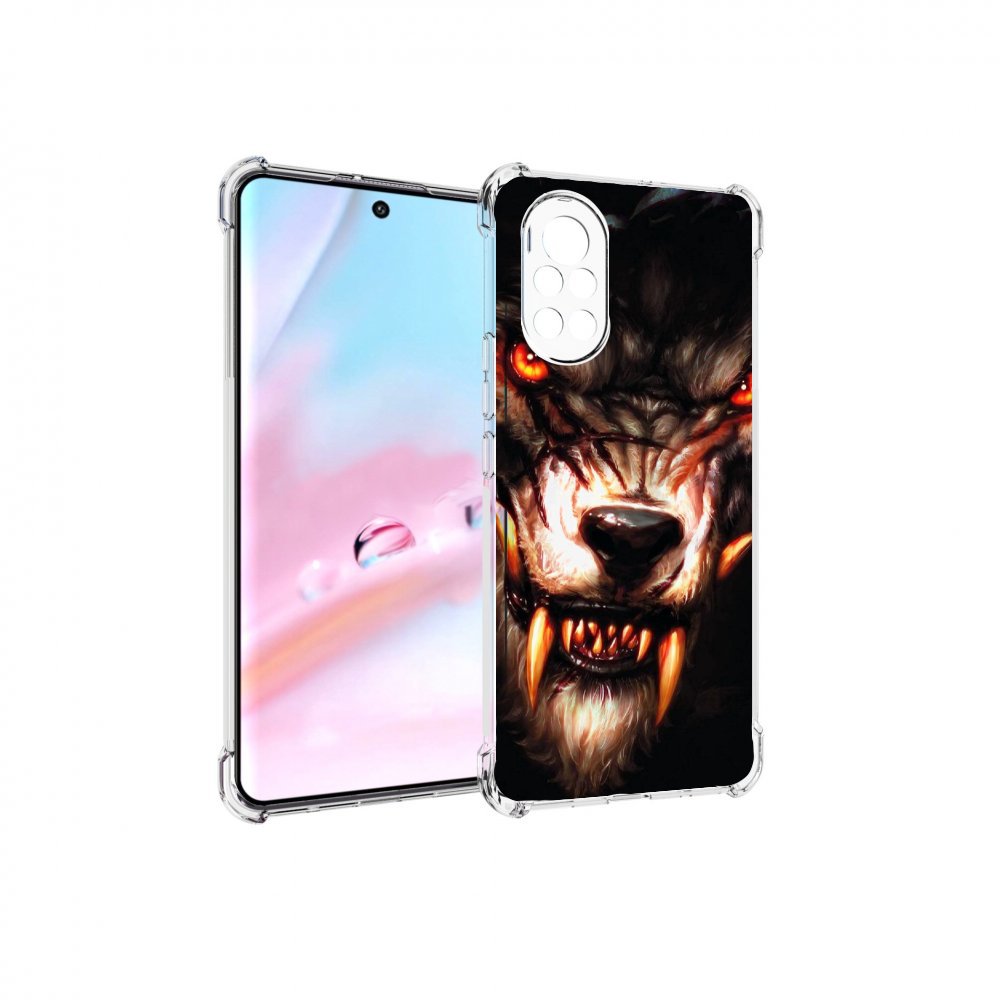 

Чехол MyPads злой голодный волк мужской для Huawei Nova 8 (ANG-LX1), Прозрачный, Tocco