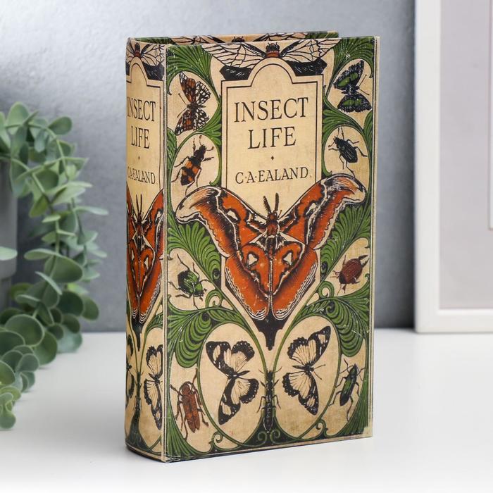 

Сейф-книга дерево кожзам "Жизнь насекомых" 21х13х5 см