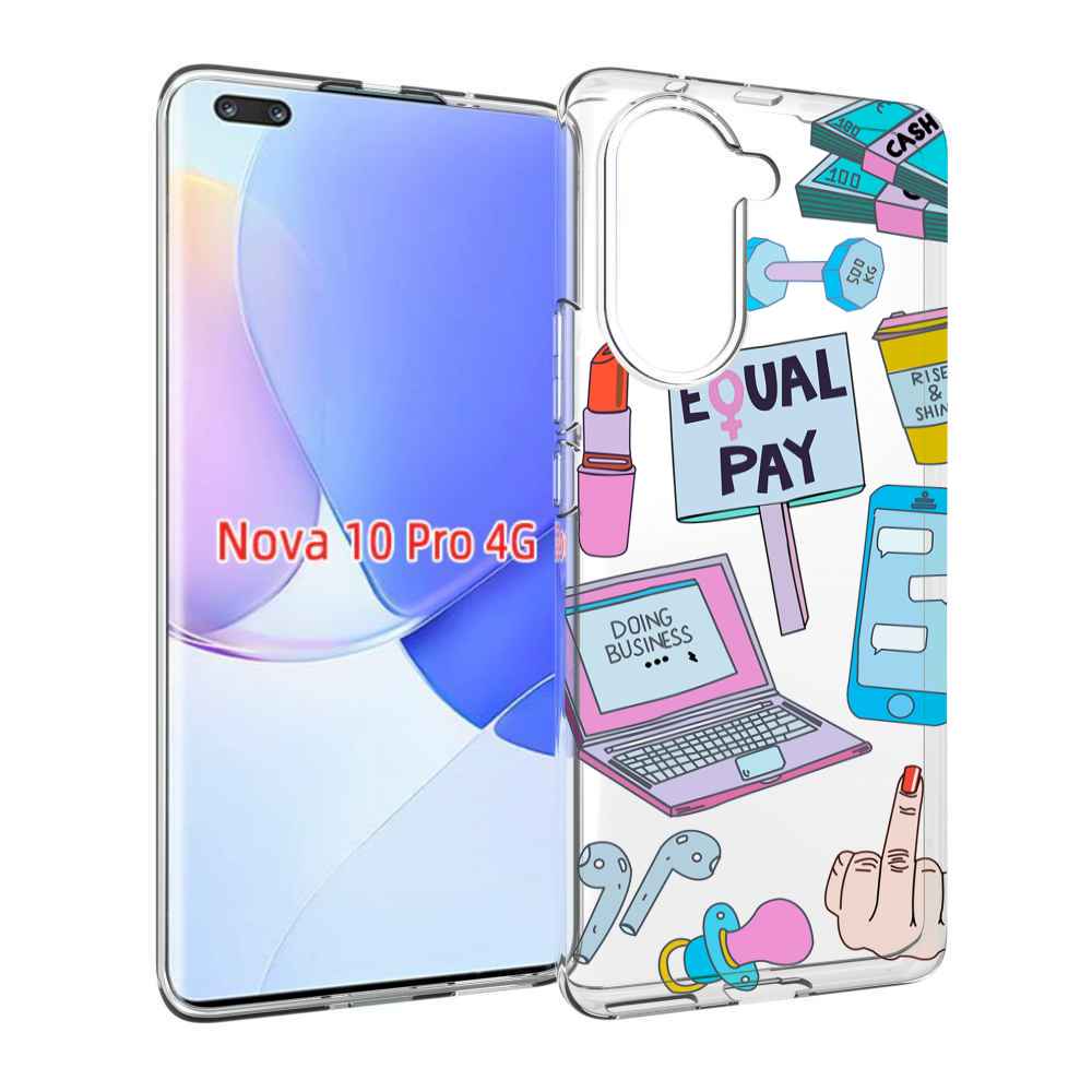 Чехол MyPads разные-штучки для Huawei Nova 10 Pro противоударный