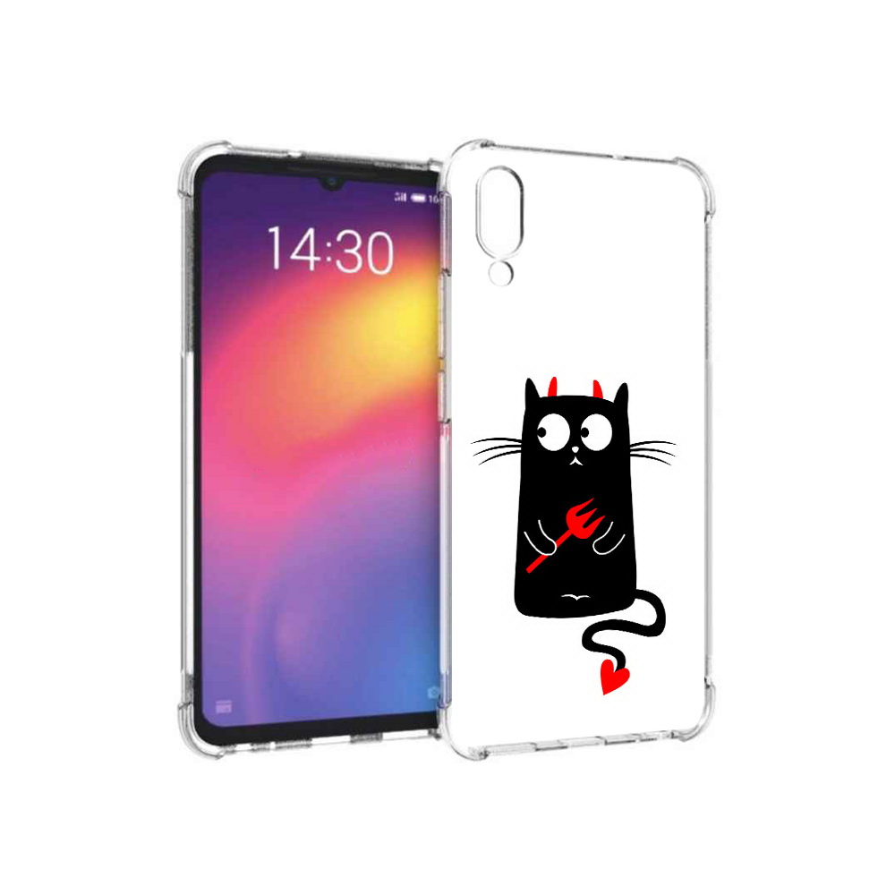 

Чехол MyPads Tocco для Meizu Note 9 Кот демон (PT134513.88.97), Прозрачный, Tocco