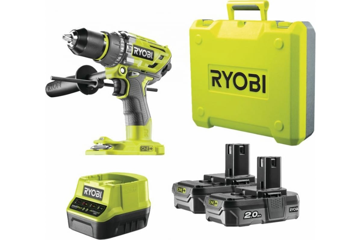 фото Бесщеточная ударная дрель-шуруповерт ryobi one+ r18pd7-220b 5133004295