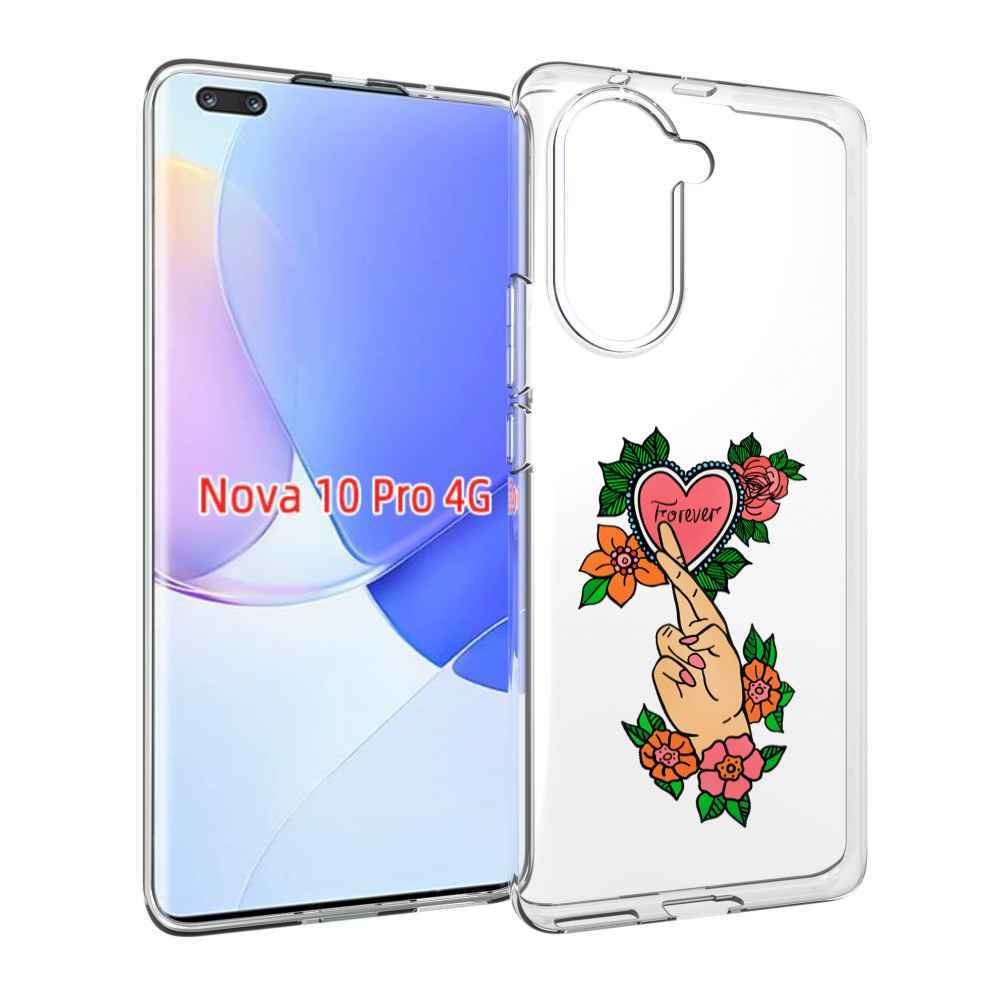 Чехол MyPads ручки-навсегда женский для Huawei Nova 10 Pro противоударный