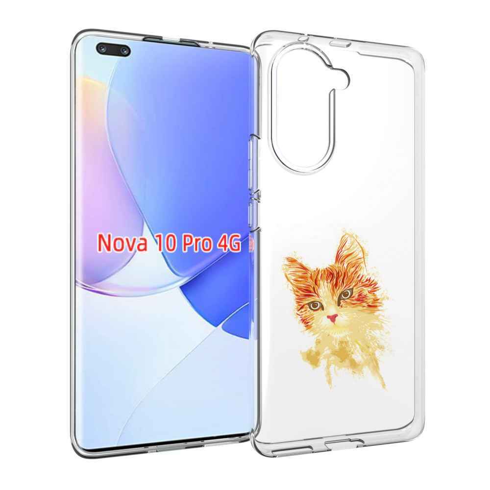 Чехол MyPads рыжий кот для Huawei Nova 10 Pro противоударный