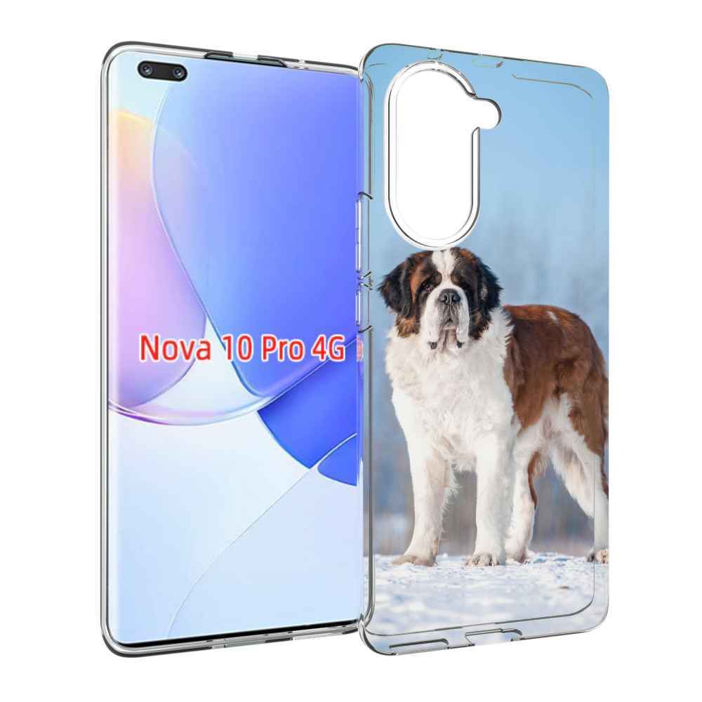 Чехол MyPads сенбернар для Huawei Nova 10 Pro противоударный
