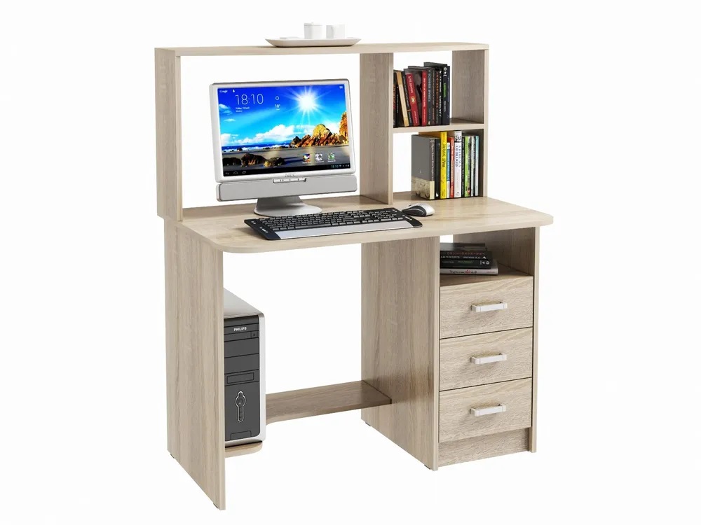 

Компьютерный стол BONMEBEL КС-1050, Дуб сонома, 105х125х65 см