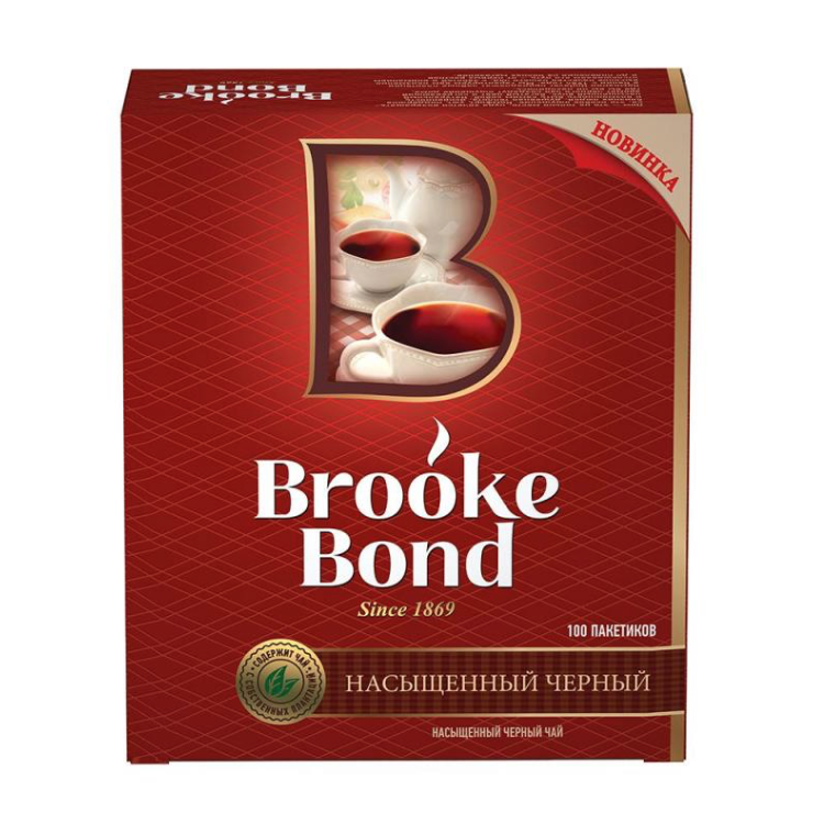 Чай черный Brook Bond, 100 круглых пакетиков