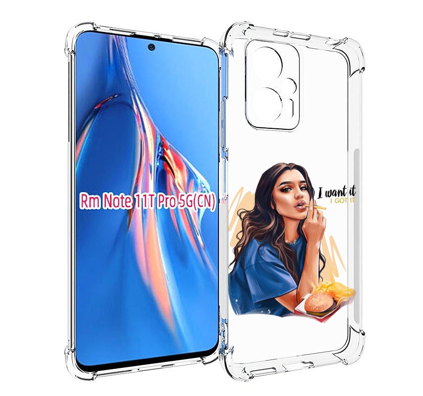 

Чехол MyPads девушка-с-едой-и-сигаретой женский для Xiaomi Redmi Note 11T Pro / 11T Pro..., Прозрачный, Tocco