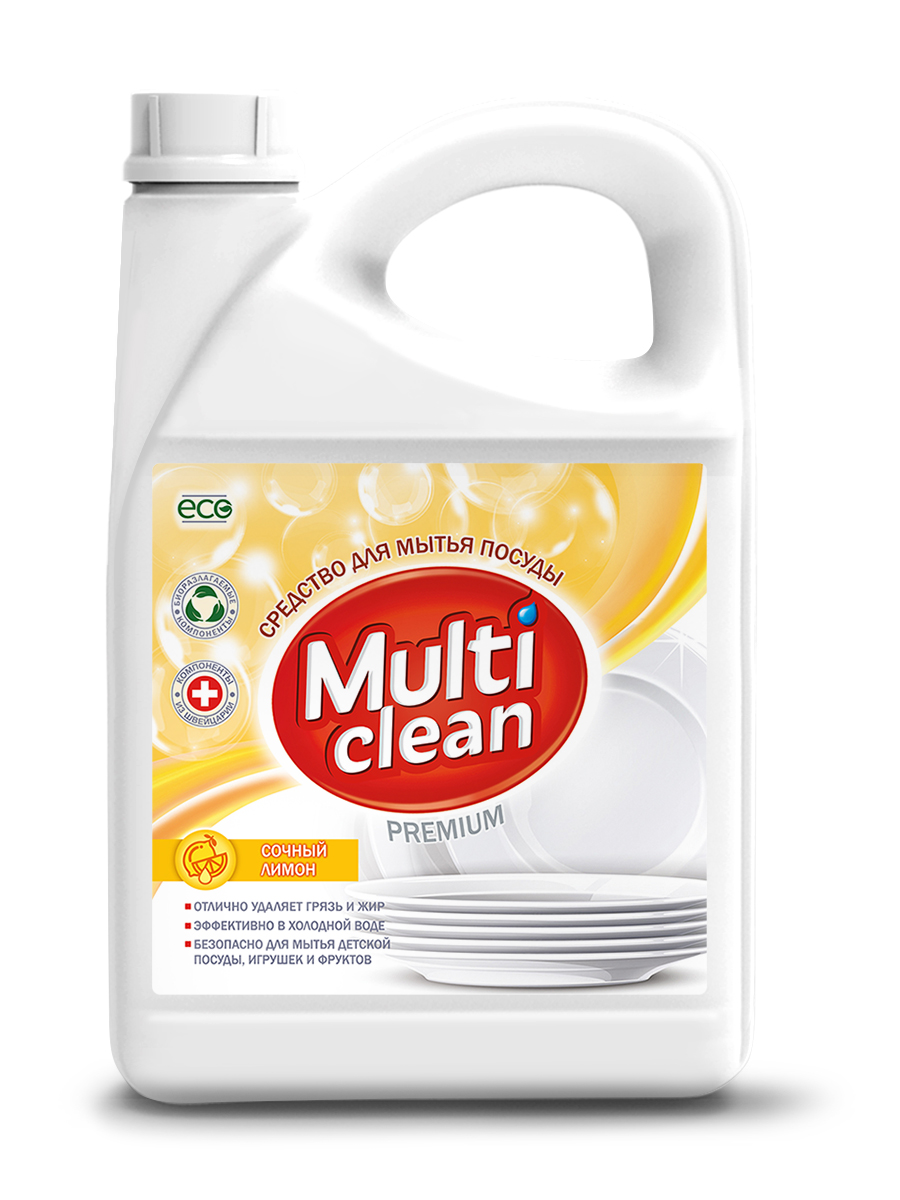 

Средство для мытья посуды Multi Clean лимон 3,75л, 4630209110505