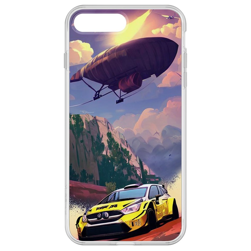

Чехол-накладка Krutoff Clear Case Гонка для iPhone 8 Plus, Прозрачный