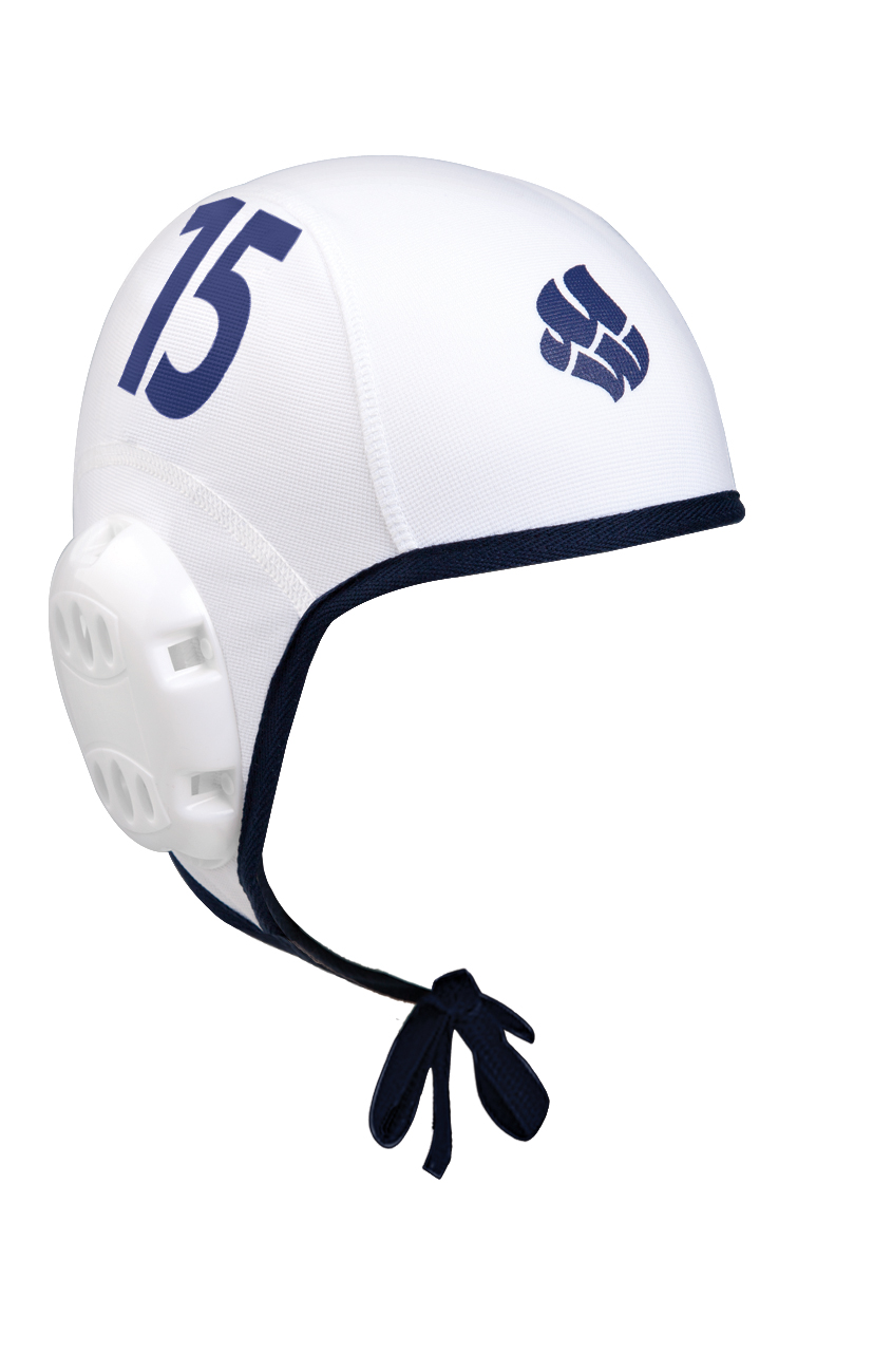 Шапочка для водного поло Mad Wave Waterpolo Caps 15 white/blue