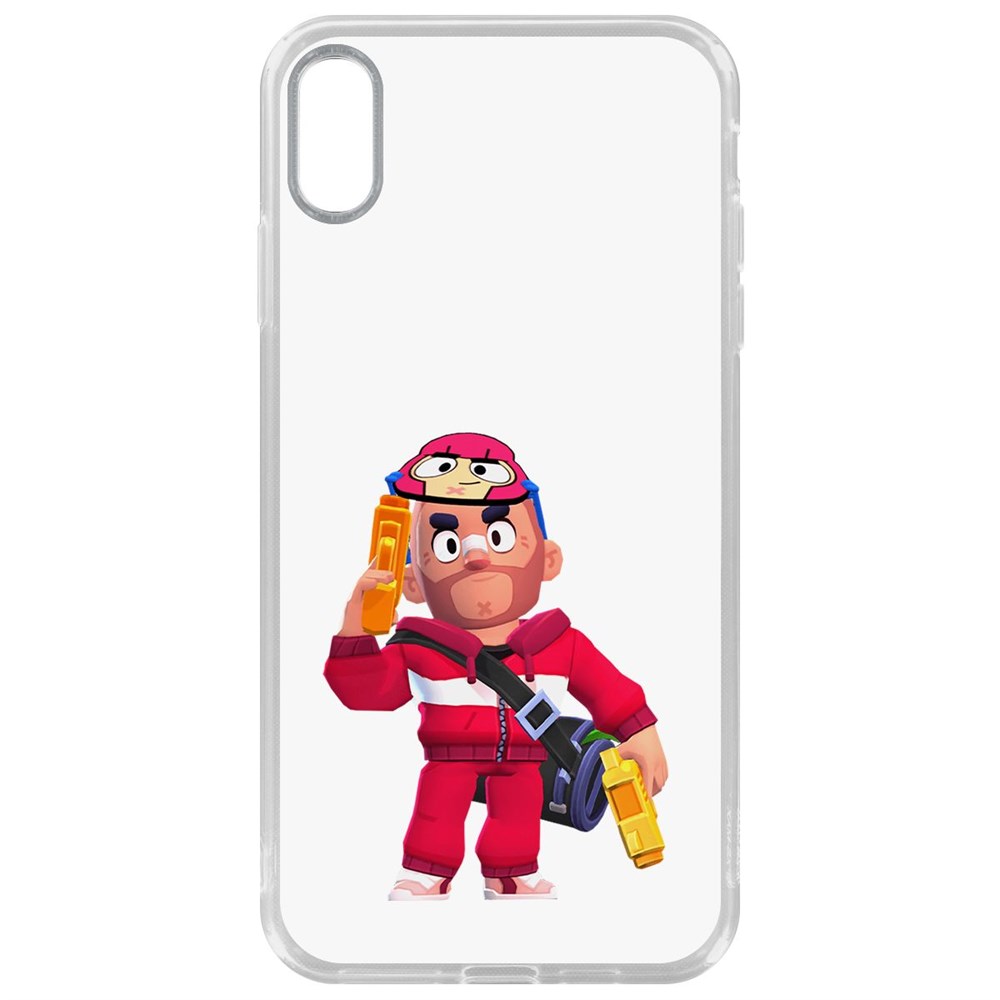 

Чехол-накладка Krutoff Clear Case Brawl Stars-Красавчик Кольт для iPhone XS Max