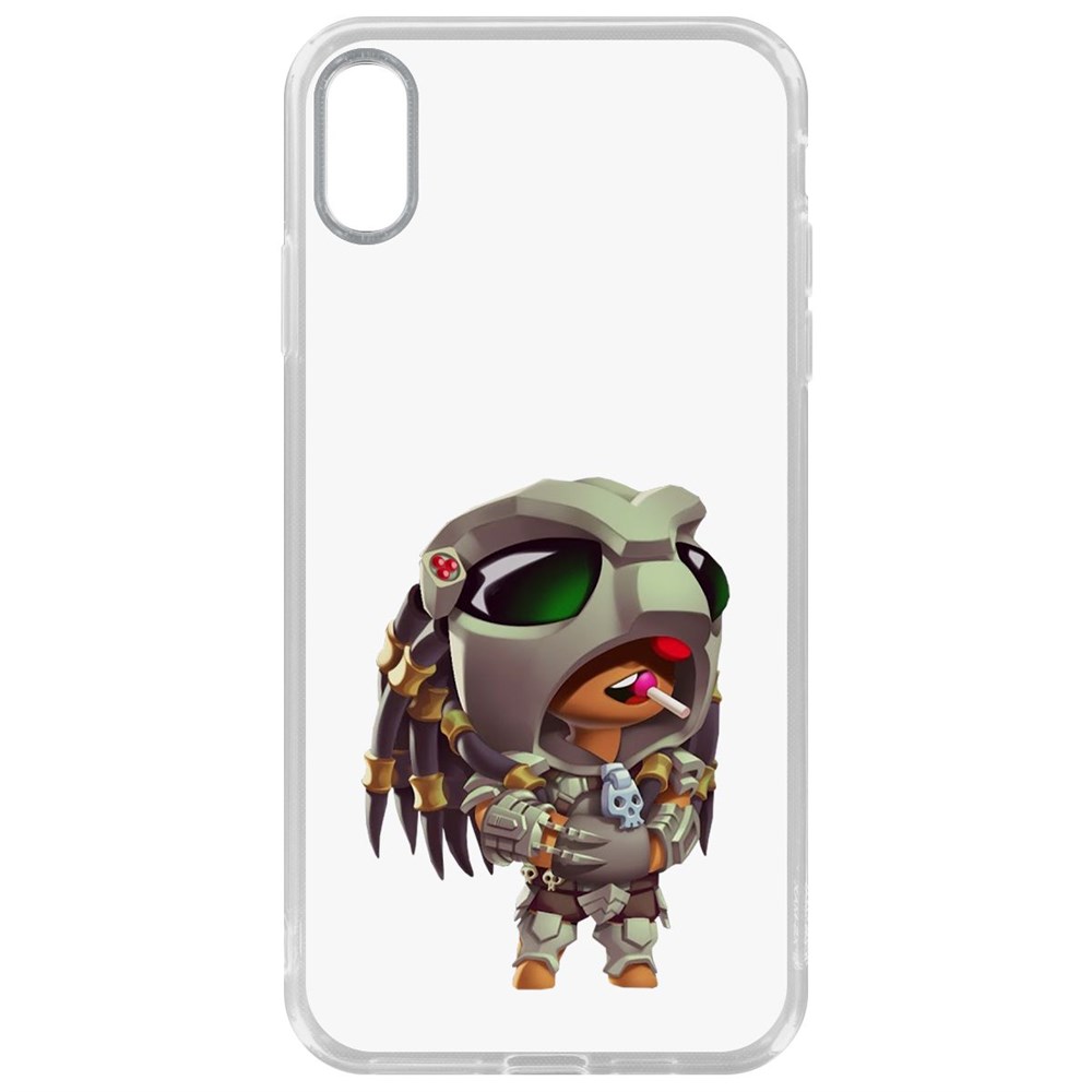

Чехол-накладка Krutoff Clear Case Brawl Stars-Леон Хищник для iPhone XS Max, Прозрачный