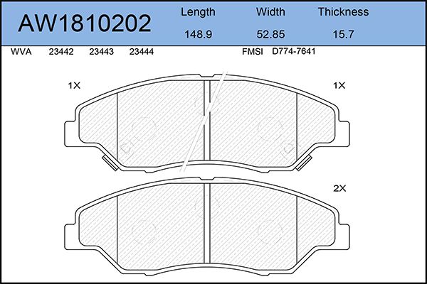 

Тормозные колодки AywiParts дисковые AW1810202