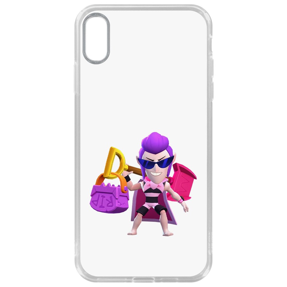 фото Чехол-накладка krutoff clear case brawl stars-пляжный мортис для iphone xs max