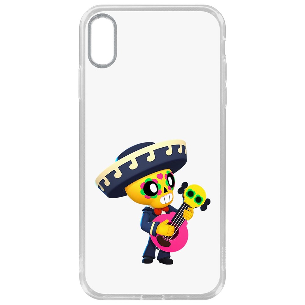

Чехол-накладка Krutoff Clear Case Brawl Stars-Поко для iPhone XS Max, Прозрачный