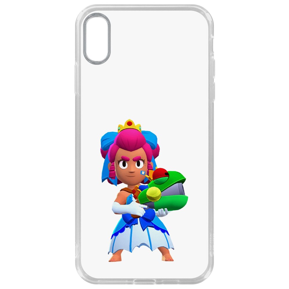 

Чехол-накладка Krutoff Clear Case Brawl Stars-Принцесса Шелли для iPhone XS Max, Прозрачный