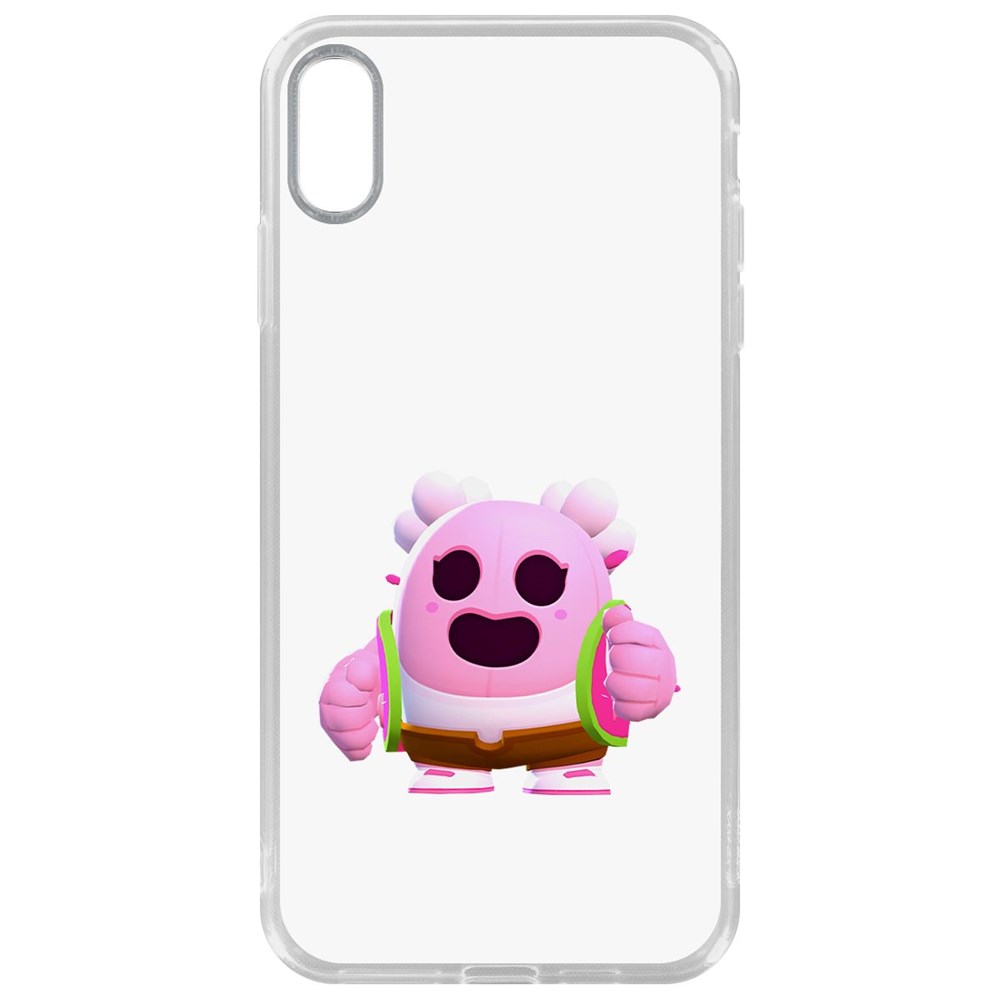 

Чехол-накладка Krutoff Clear Case Brawl Stars-Сакура Спайк для iPhone XS Max, Прозрачный