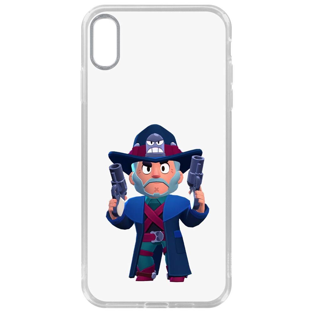 

Чехол-накладка Krutoff Clear Case Brawl Stars-Стрелок Кольт для iPhone XS Max