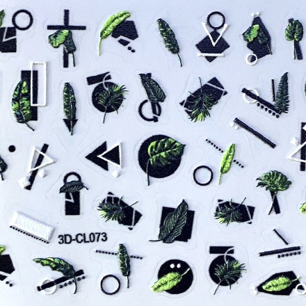 

Набор, Anna Tkacheva, 3D-стикер CL №073 «Листья. Геометрия», 2 шт.