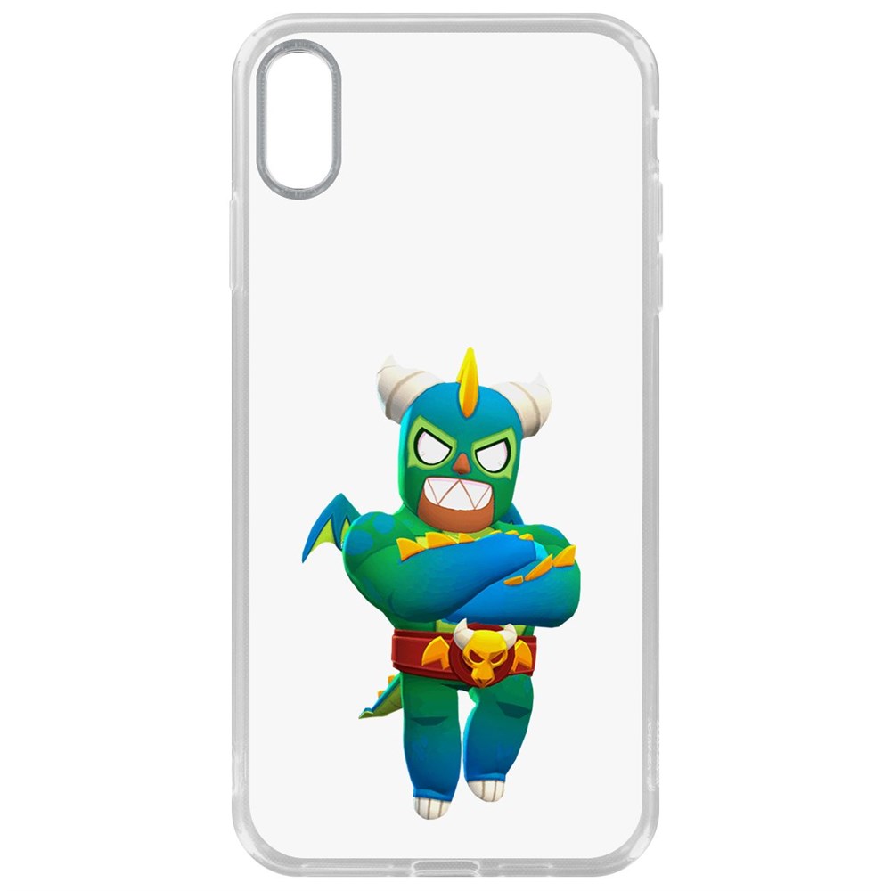 

Чехол-накладка Krutoff Clear Case Brawl Stars-Эль Дракон Вердозо для iPhone XS Max, Прозрачный