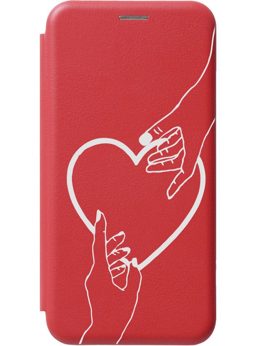 

Чехол-книжка на Vivo V25 5G "Hands W" красный, Красный;белый, 157974
