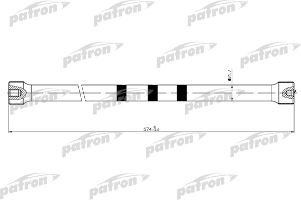 

Торсион лев RENAULT MEGANE L574мм, 30-31 зуб. PATRON PTB1009