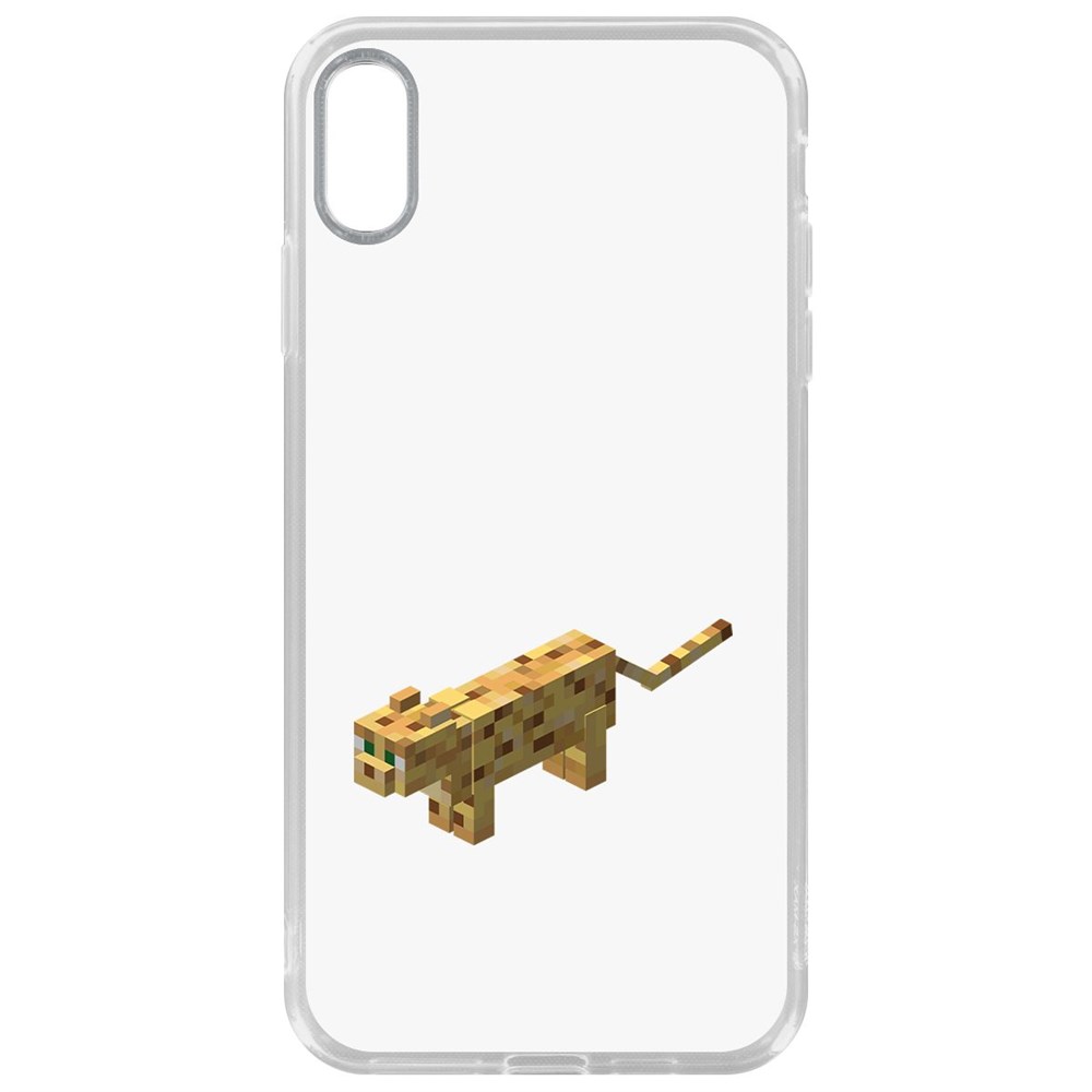 Чехол-накладка Krutoff Clear Case Minecraft-Оцелот для iPhone XS Max