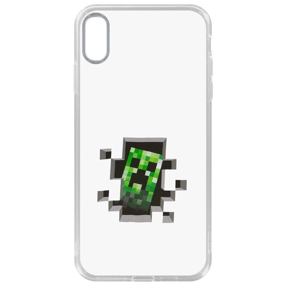 

Чехол-накладка Krutoff Clear Case Minecraft-Крипер для iPhone XS Max, Прозрачный