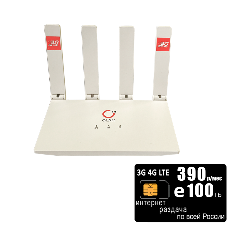 

Wi-Fi роутер с LTE-модулем Olax MC50 (router-mc50-ros390-SG-sb), MC50