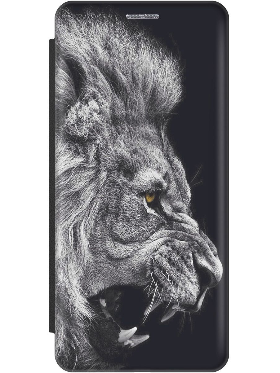 

Чехол-книжка на Vivo V25 5G "Морда льва" черный, Серый;черный, 157977