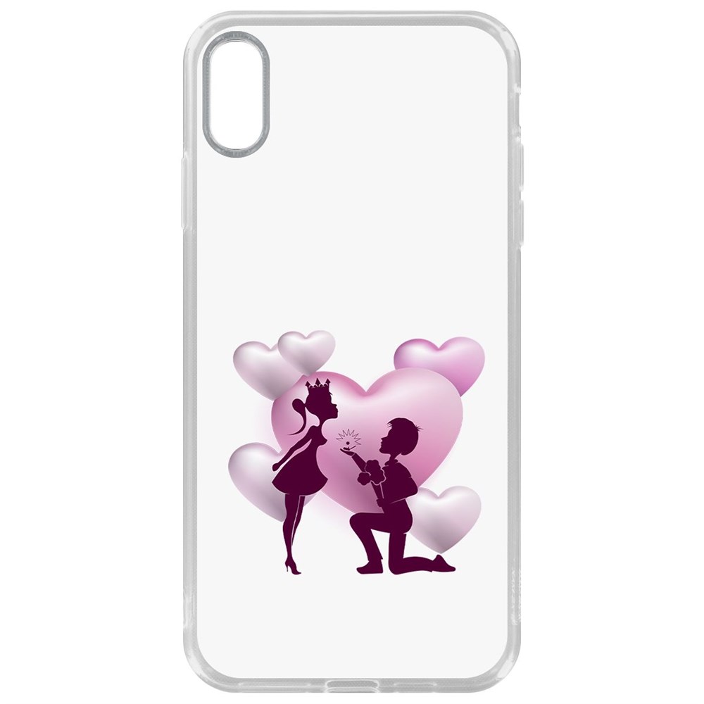 

Чехол-накладка Krutoff Clear Case Будь моей для iPhone XS Max, Прозрачный