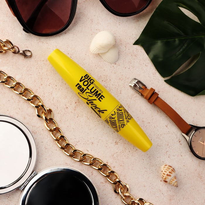 

Тушь для ресниц Eveline Big Volume Real Shock, тон черный, 10 мл