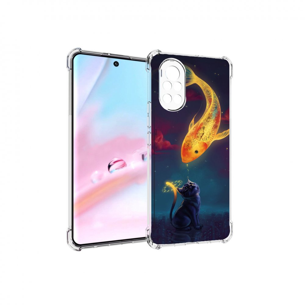 

Чехол MyPads золотая-рыбка-часовая для Huawei Nova 8 (ANG-LX1), Прозрачный, Tocco