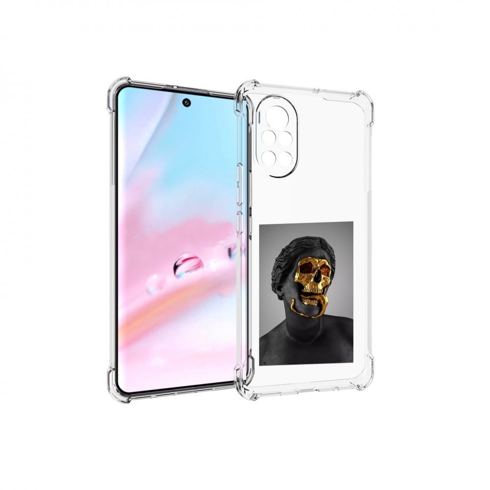 

Чехол MyPads золотой череп в статуе для Huawei Nova 8 (ANG-LX1), Прозрачный, Tocco