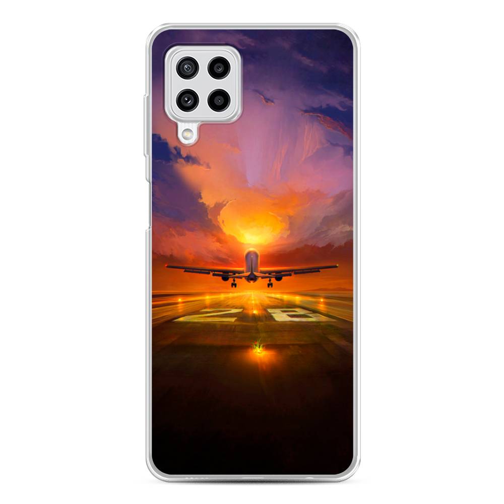 

Чехол на Samsung Galaxy A22/M22/M32 "Самолет на посадке", Оранжевый;синий, 2103450-6