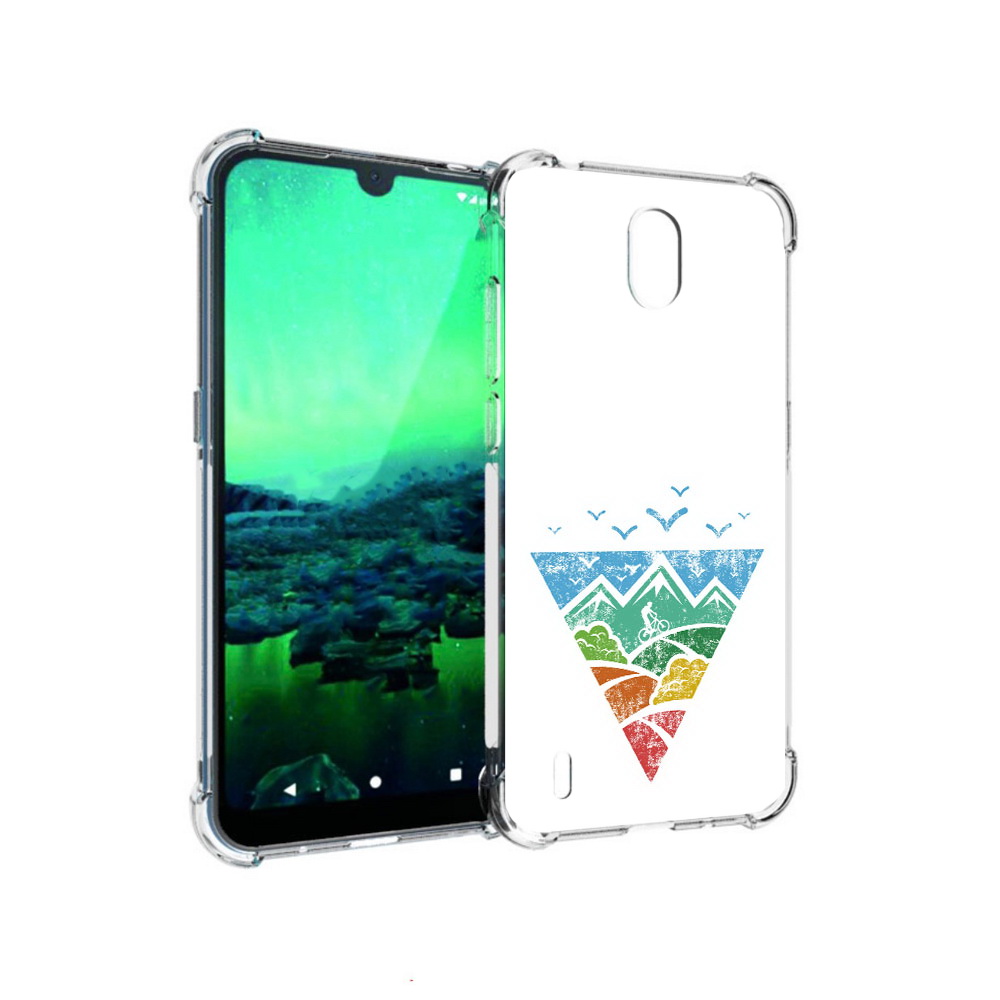 

Чехол MyPads Tocco для Nokia 1.3 Лес земля море чайки (PT227048.104.105), Прозрачный, Tocco
