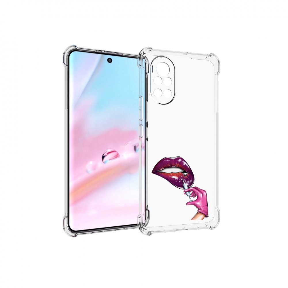 

Чехол MyPads качаем-губы для Huawei Nova 8 (ANG-LX1), Прозрачный, Tocco