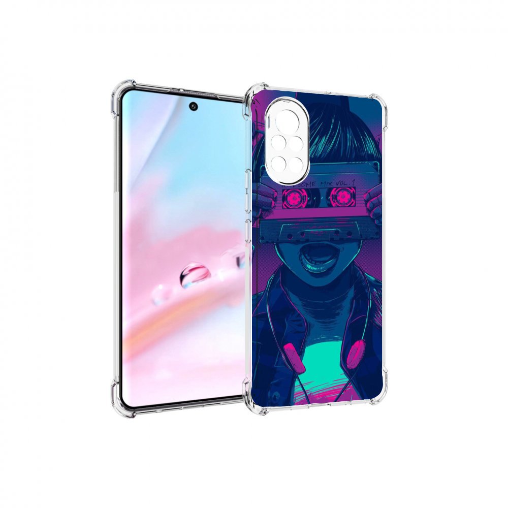 

Чехол MyPads киберпанк с кассетой для Huawei Nova 8 (ANG-LX1), Прозрачный, Tocco