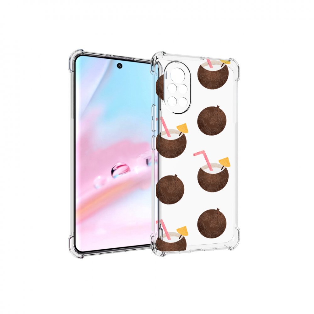 

Чехол MyPads кокосики для Huawei Nova 8 (ANG-LX1), Прозрачный, Tocco