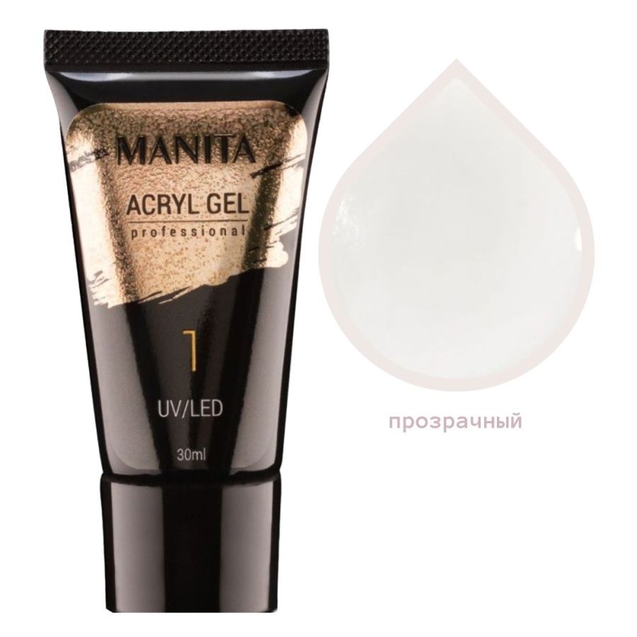

Акриловый гель Manita Professional для моделирования ногтей №01 прозрачный 30 мл, kr-21783
