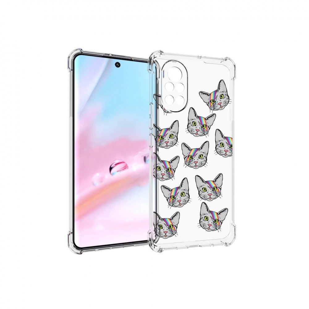 

Чехол MyPads кот-с-молнией-на-лбу для Huawei Nova 8 (ANG-LX1), Прозрачный, Tocco