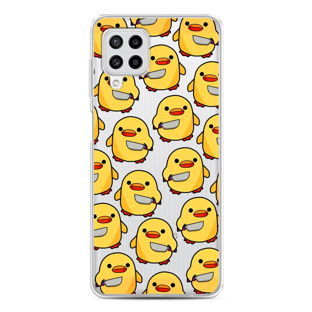 

Чехол на Samsung Galaxy A22/M22/M32 "Утка с ножом", Прозрачный;желтый;оранжевый, 2103450-1