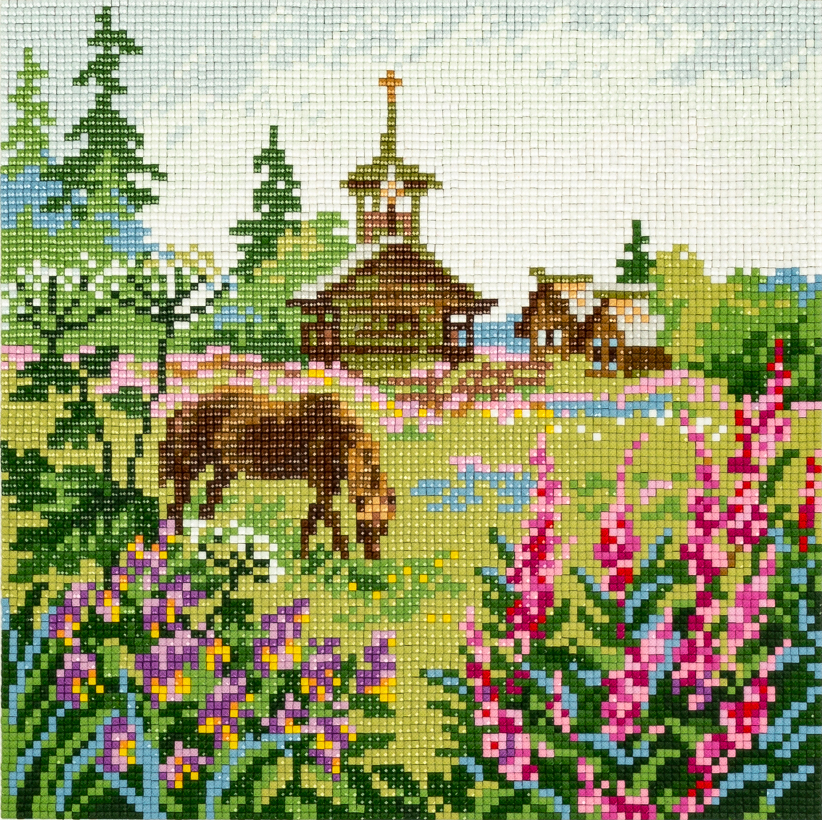 

Фрея Алмазная вышивка Северное лето ALVR-226 24x24 см