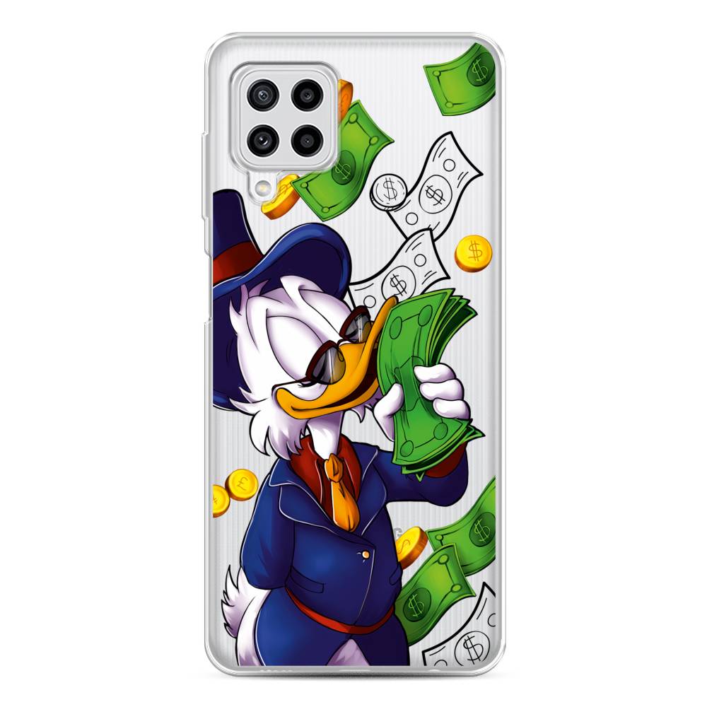 

Чехол на Samsung Galaxy A22/M22/M32 "Scrooge McDuck with Money", Синий;зеленый;белый, 2103450-6